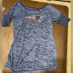 Patriots Womens Burnout Rhinestone Shirt